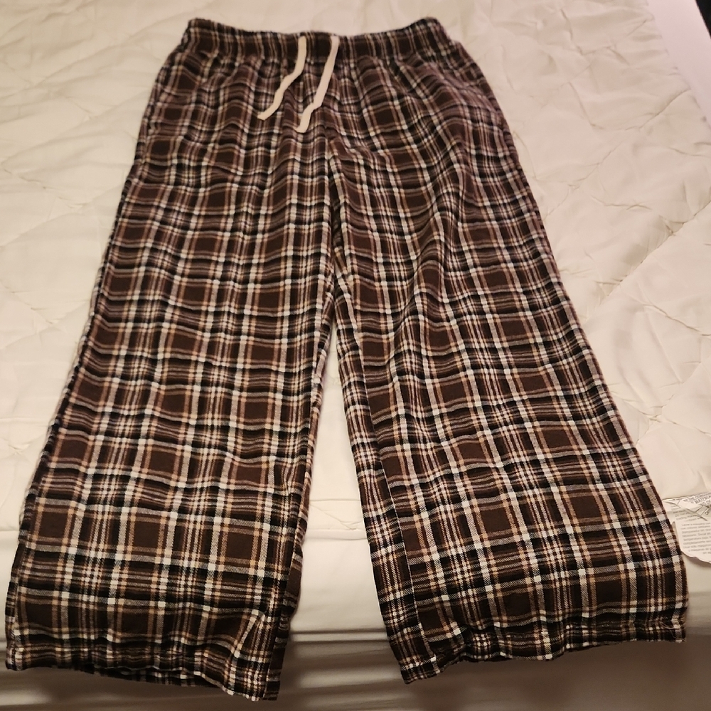 Full Tilt Brown Plaid Track Pants